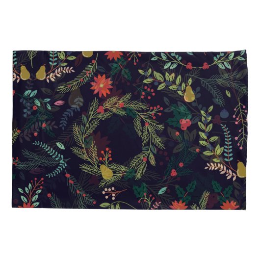 Handgetekende kerstbloemen: collectie kussensloop (Achterkant)