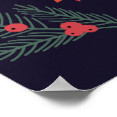 Handgetekende kerstbloemen:  collectie poster (Hoek)