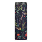 Handgetekende kerstbloemen: collectie thermosbeker (Achterkant)