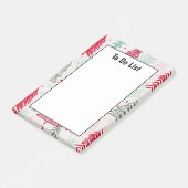 Handgetekende kerstbomen Evergreen om een lijst te Post-it® Notes (Schuin)