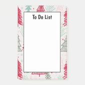 Handgetekende kerstbomen Evergreen om een lijst te Post-it® Notes (Voorkant)