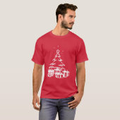 Handgetekende kerstboom en cadeautjes t-shirt (Voorkant volledig)