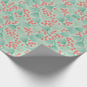 Handgetekende kerstboom Evergreen Pine Needles Cadeaupapier (Hoek)