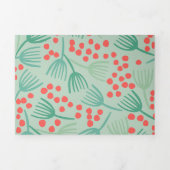 Handgetekende kerstboom Evergreen Pine Needles Drieluik Wenskaart (Cover)