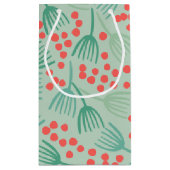 Handgetekende kerstboom Evergreen Pine Needles Klein Cadeauzakje (Achterkant)