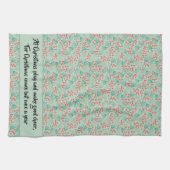 Handgetekende kerstboom Evergreen Pine Needles Theedoek (Horizontaal)