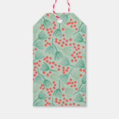 Handgetekende kerstboom groene dennennaalden cadeaulabel (Voorkant)