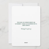 Handgetekende kerstboom minimalistische kerst feestdagenkaart (Achterkant)