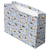 Handgetekende Kerstganzen - Grote Cadeautas (Achterkant Gekanteld)