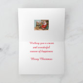 Handgetekende kerstman aan het werk kaart (Binnen)