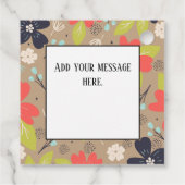 Handgetekende Kerstmis met de rode witte marine va Bedankjes Labels (Achterkant)