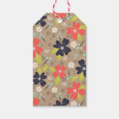 Handgetekende Kerstmis met de rode witte marine va Cadeaulabel (Voorkant)