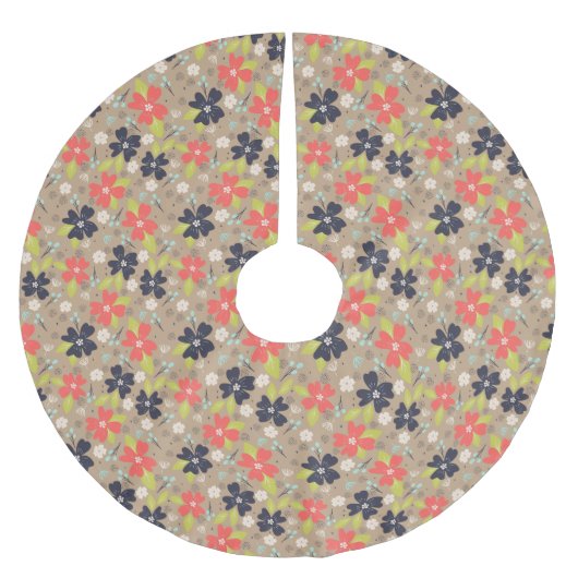 Handgetekende Kerstmis met de rode witte marine va Kerstboom Rok (Voorkant)