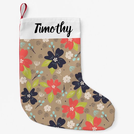 Handgetekende Kerstmis met de rode witte marine va Kleine Kerstsok (Voorkant)