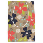 Handgetekende Kerstmis met de rode witte marine va Medium Cadeauzakje (Voorkant)