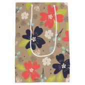 Handgetekende Kerstmis met de rode witte marine va Medium Cadeauzakje (Achterkant)