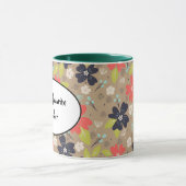 Handgetekende Kerstmis met de rode witte marine va Mok (Midden)