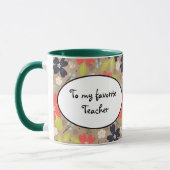 Handgetekende Kerstmis met de rode witte marine va Mok (Links)