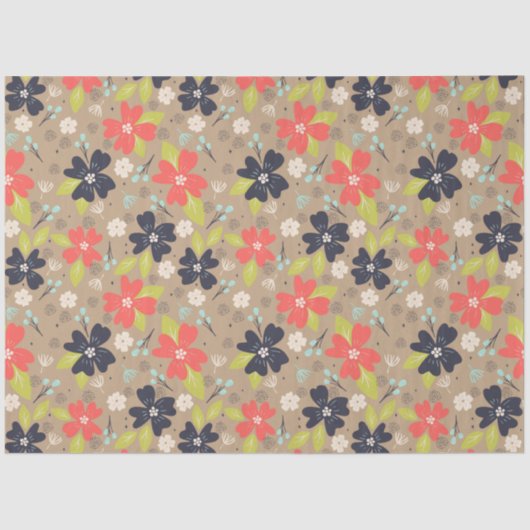 Handgetekende Kerstmis met de rode witte marine va Tissuepapier (Voorkant)