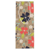 Handgetekende Kerstmis met de rode witte marine va Wijn Cadeautas (Achterkant)