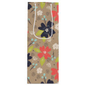 Handgetekende Kerstmis met de rode witte marine va Wijn Cadeautas (Voorkant)