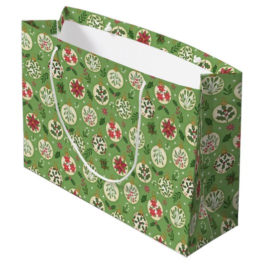 Handgetekende kerstornament grote cadeautas (Achterkant Gekanteld)
