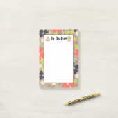 Handgetekende kerstpunctie rood om lijst te doen post-it® notes (Op bureau)