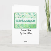 Handgetekende kerstvensterfeestdag Kaart (Achterkant)