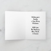 Handgetekende kerstvensterfeestdag Kaart (Binnen)