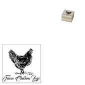 Handgetekende kip schets rubberstempel (Gestempeld)