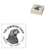  handgetekende kippen familie biologisch ei Boerde Rubberstempel (Gestempeld)