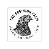  handgetekende kippen familie biologisch ei Boerde Rubberstempel (Afrduk)