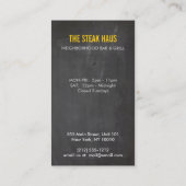 HANDGETEKENDE KOE LOGO voor restaurants, chef-koks Visitekaartje (Achterkant)