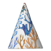 Handgetekende koralen: onderwater zee. feesthoedjes (Rechts)