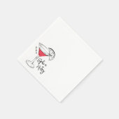 Handgetekende kosmopolitische cocktail servet (Hoek)