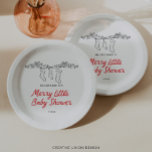 Handgetekende kousen Merry Little Baby shower Papieren Bordje<br><div class="desc">Iedereen die van plan is een kerst Baby shower zou graag onze sjabloon items met een charmante hand-getekende kerst illustratie thema. Deze kerst Baby shower design moeiteloos mengen feestelijke elegantie met praktische. Het met de hand getekende, geïllustreerde ontwerp voegt een vleugje warmte en eigenzinnigheid toe, perfect voor seizoensfeesten. Met leuke,...</div>