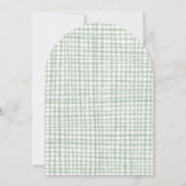 Handgetekende krans kerstfeest ARCH Gingham Kaart (Achterkant)