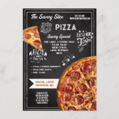 Handgetekende krijtbord Pizza Restaurant Menu (Voorkant)