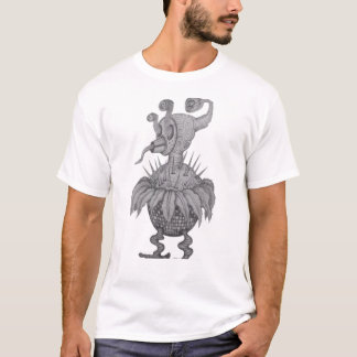 Handgetekende kunst, surrealistisch Plant T-shirt