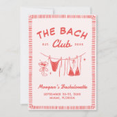 Handgetekende kust bachelorette weekend agenda kaart (Voorkant)