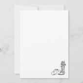 Handgetekende laarzen en bubbelig Vrijgezellenfees Kaart (Achterkant)