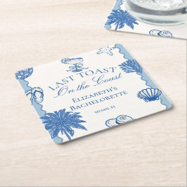 Handgetekende Laatste Toast aan de Kust Bacheloret Kartonnen Onderzetters