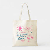 Handgetekende laatste toast strand bachelorette Ca Tote Bag (Achterkant)