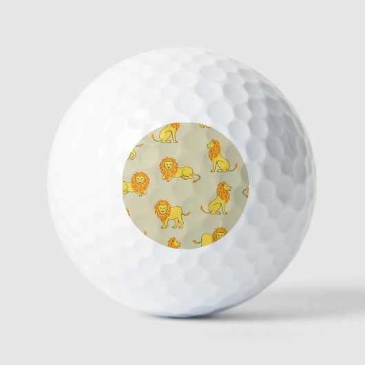 Handgetekende leeuw:  patroon. golfballen (Voorkant)