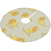 Handgetekende leeuw: patroon. kerstboom rok (Gekanteld)