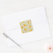 Handgetekende leeuw: patroon. vierkante sticker (Envelop)