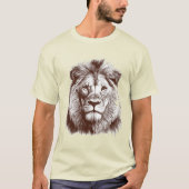 HANDGETEKENDE LEEUW T-SHIRT (Voorkant)