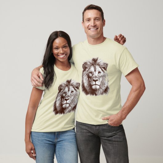 HANDGETEKENDE LEEUW T-SHIRT (Unisex)