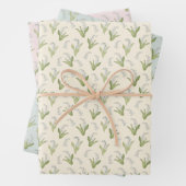 Handgetekende lelie van de vallei Blush Pink Sprin Inpakpapier Vel (In situ)