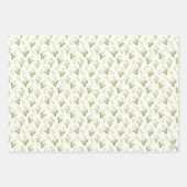 Handgetekende Lelie van de Vallei  Lente Bloemen Inpakpapier Vel (Voorkant)